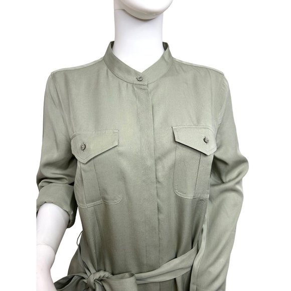 UNTUCKit USA For Her Women’s Dress 8 Button Down Tie Belt Band Collar Pockets - Picture 8 of 15